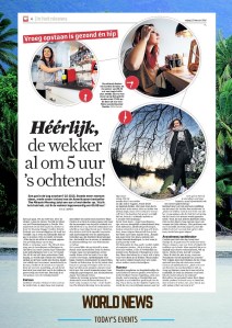 Artikel AD - Heerlijk, de wekker al om 5 uur 's ochtends!